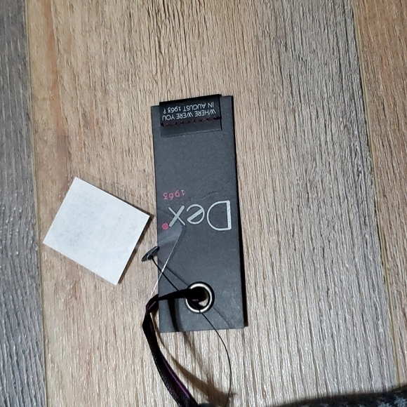 Dex nwt houndstooth black grey faux leather pull on pants charbon noir - Picture 4 of 9